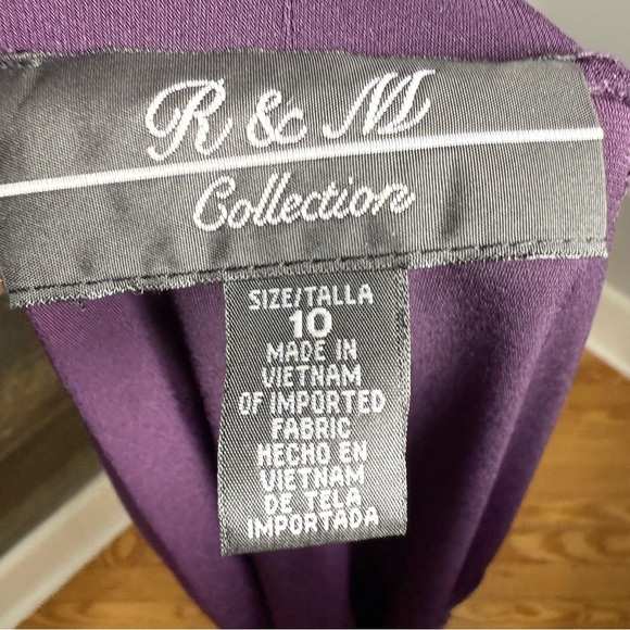 R&M Size 10 Purple Sheer Mesh Open Front Jacket Longline Cardigan Y2K - Picture 6 of 7